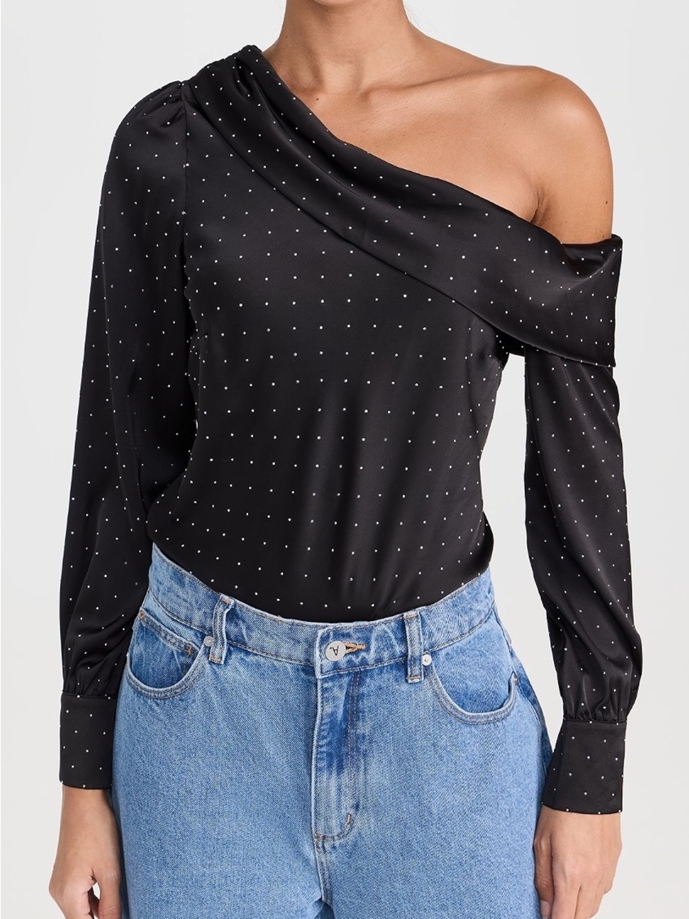 REVOLVE Off-Shoulder Black Blouse